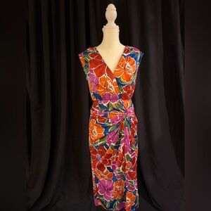 Floral V-Neck Wrap Dress
